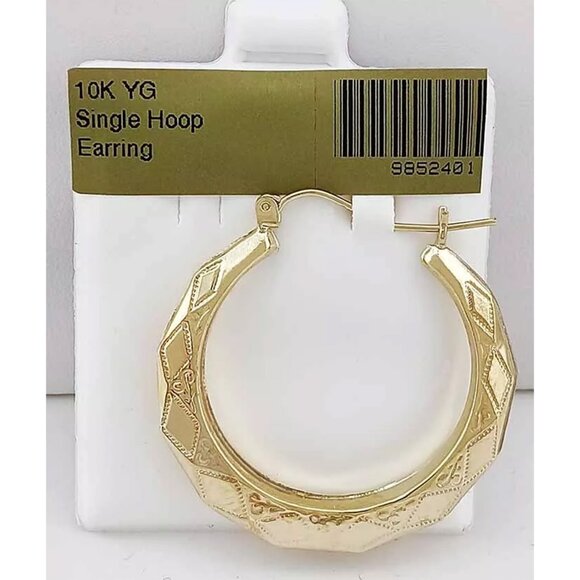 Huggie Hoop Single Earring 10k Yellow Gold